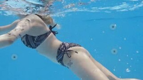 Adorable blonde Finnish pornstar Mimi Cica underwater