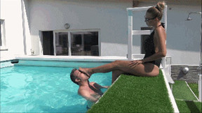 GABRIELLA - Holidays in the villa - Foot worship, HARD face kicking, foot smother UNDER WATER (EXTREME CLIP!) - (For mobile devices)