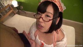 Japanese Hana Yurino sucking her boyfriend's dick in HD POV