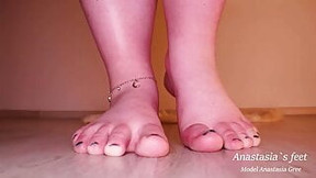 bbw toes with blue pedicure (preview) Anastasia Gree