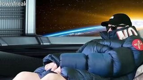 Orbiting Planet Earth Episode one - XUMU Monstrous Coat - Down Jacket Cum Bdsm Puffer Humping Solo Masturbation!