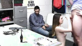 Shoplifter Teenie Getting Hard Banged! by Mall Guard into front of her Bf - Kinsley Kane - TeenPerp