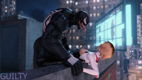 Gwen Stacy pounded by Venom