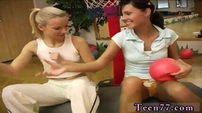 Big puffy tits teen and candid shorts Cindy and Amber banging each