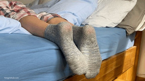 NAPPING AND SNORING IN WORN OUT SOCKS KIRA - MP4 HD
