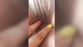 Wettest Snatch on the Internet - Kiki Vee reveals Extra Soaking Soak cunt and meaty clitoris inside small white lace g-string