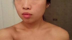 Tina huynh is showing you her little titties and nipples